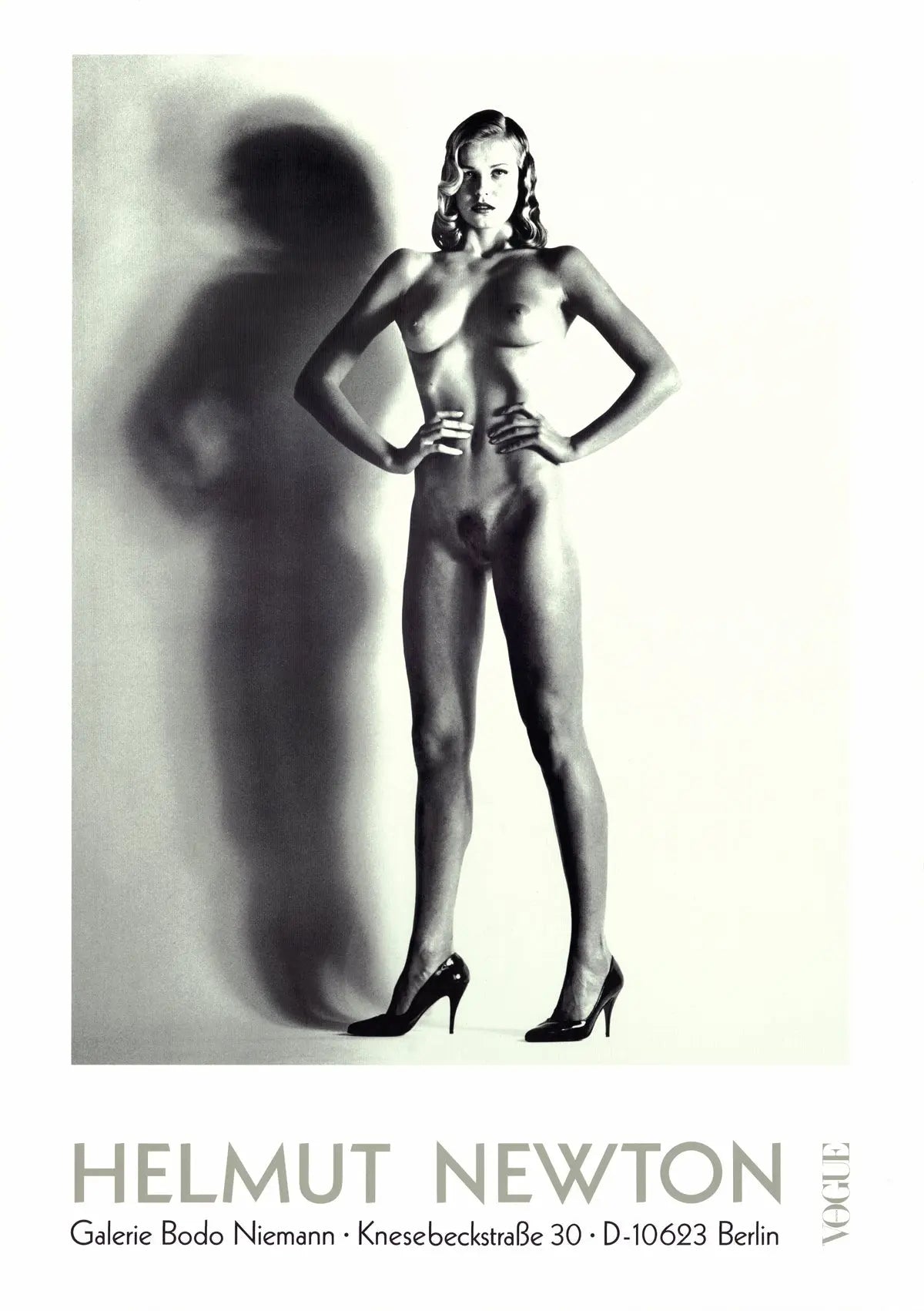 Helmut Newton Big Nude 1992 original exhibition offset lithograph poster featuring a large nude figure by the photographer.
