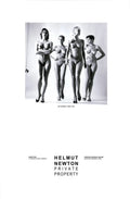 Original Helmut Newton They Are Coming 1985 offset lithograph poster featuring bold black and white photography style.