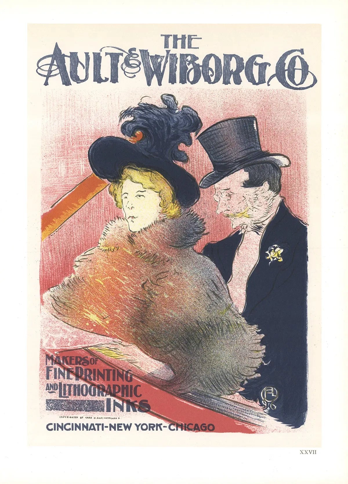 Vintage Mourlot Freres lithograph of Henri de Toulouse-Lautrec's "Au Concert" from 1966, showcasing colorful concert scene artwork.