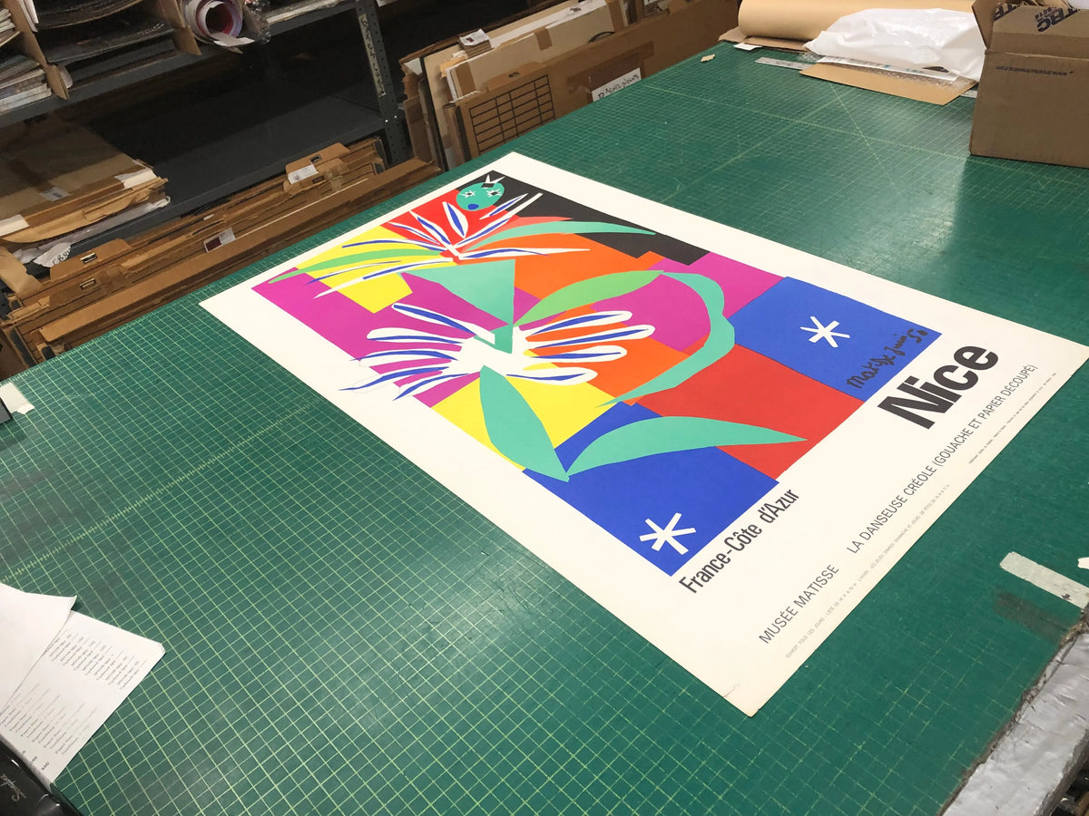Henri Matisse La Danseuse Creole 1965 original lithograph poster featuring vibrant dance scene with bold colors and dynamic figures.