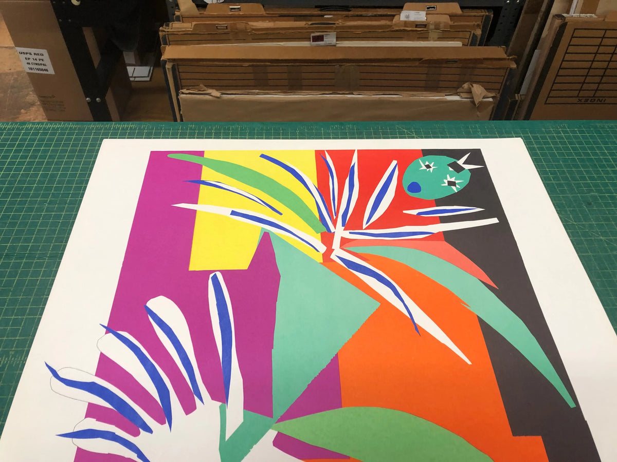 Henri Matisse La Danseuse Creole 1965 original lithograph poster showing vibrant dancer in bold colors and dynamic pose.