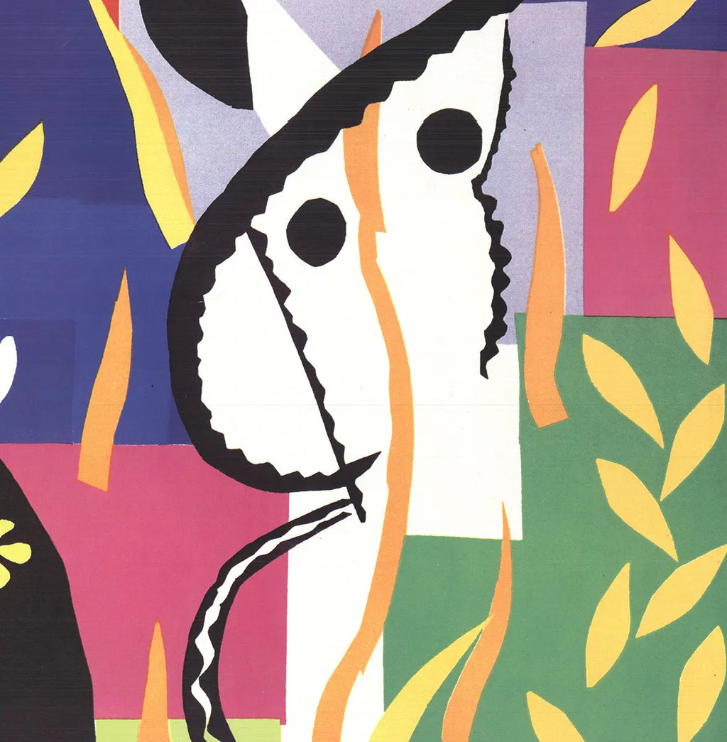Henri Matisse La Tristesse du Roi 1990 offset lithograph art poster showcasing bold colors and abstract design.