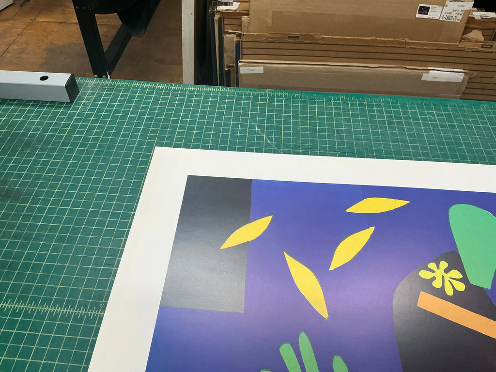 Henri Matisse La Tristesse du Roi 1990 offset lithograph art poster featuring vibrant abstract design and bold colors.