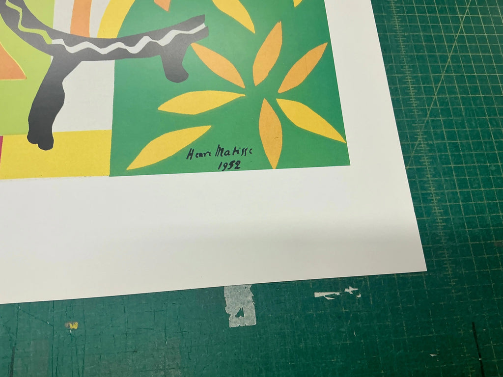 Henri Matisse La Tristesse du Roi 1990 offset lithograph art poster, showcasing vibrant colors and expressive design.