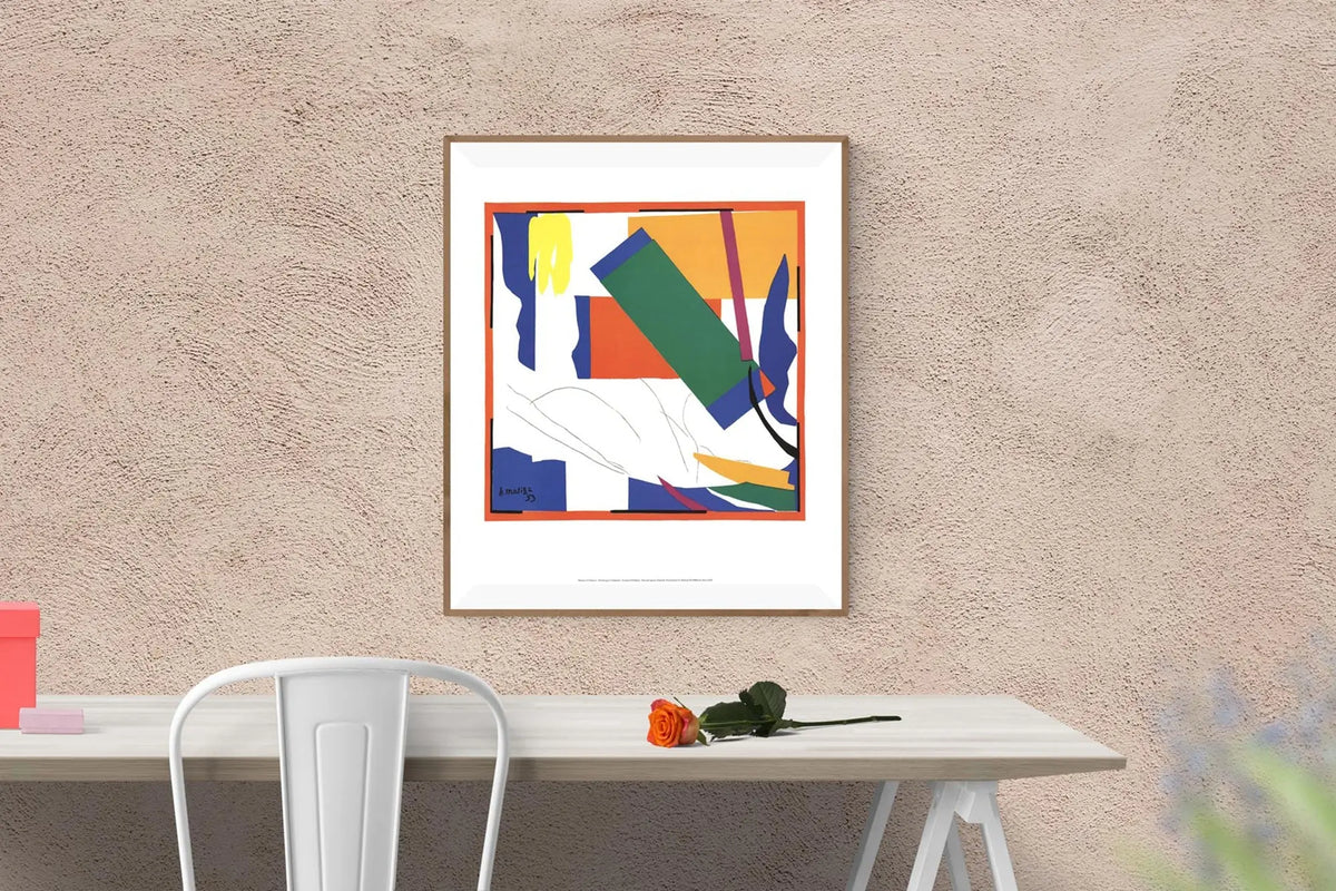 Henri Matisse Memory of Oceania abstract art poster, offset lithograph, colorful geometric shapes, modern wall decor.
