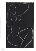 Large Henri Matisse Nu Assis I 1989 serigraph art poster featuring the reclining female figure by the renowned artist.