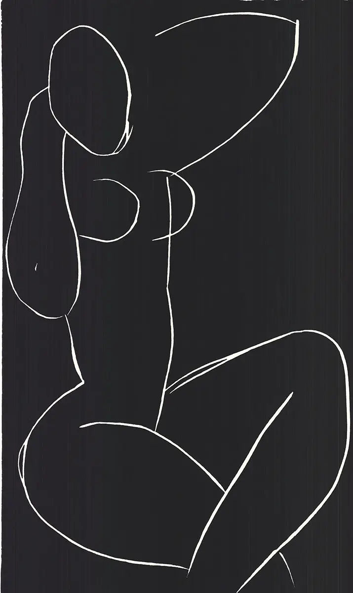 Large Henri Matisse Nu Assis I 1989 serigraph art poster featuring a seated nude figure in bold, expressive colors.