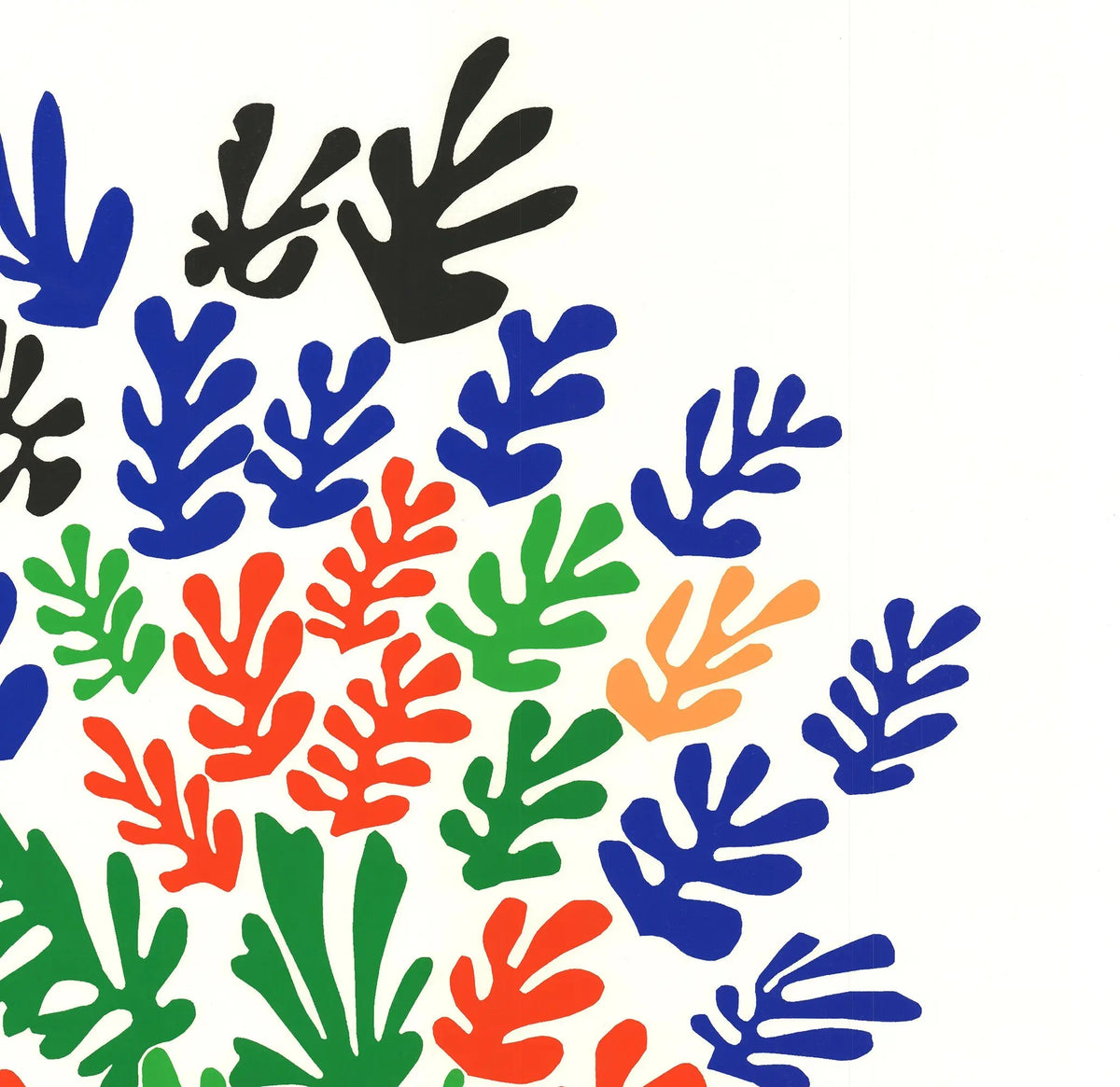 Limited edition Henri Matisse spray of leaves serigraph print from 2010, showcasing vibrant leaf patterns and artistic details.