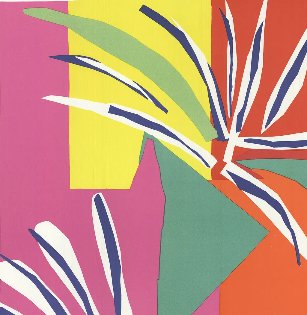 Large Henri Matisse Creole Dancer lithograph art poster from 1984 edition, featuring vivid dance imagery by the renowned artist.