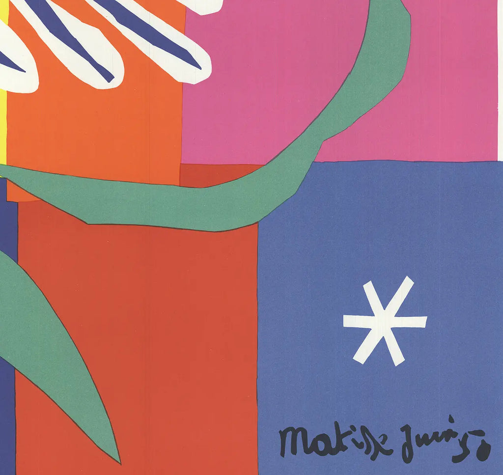 Original Henri Matisse Creole Dancer large lithograph art poster from 1984 edition showcasing vibrant dance figures by the artist.