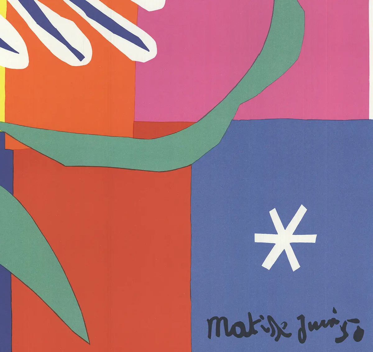 Original Henri Matisse Creole Dancer large lithograph art poster from 1984 edition showcasing vibrant dance figures by the artist.