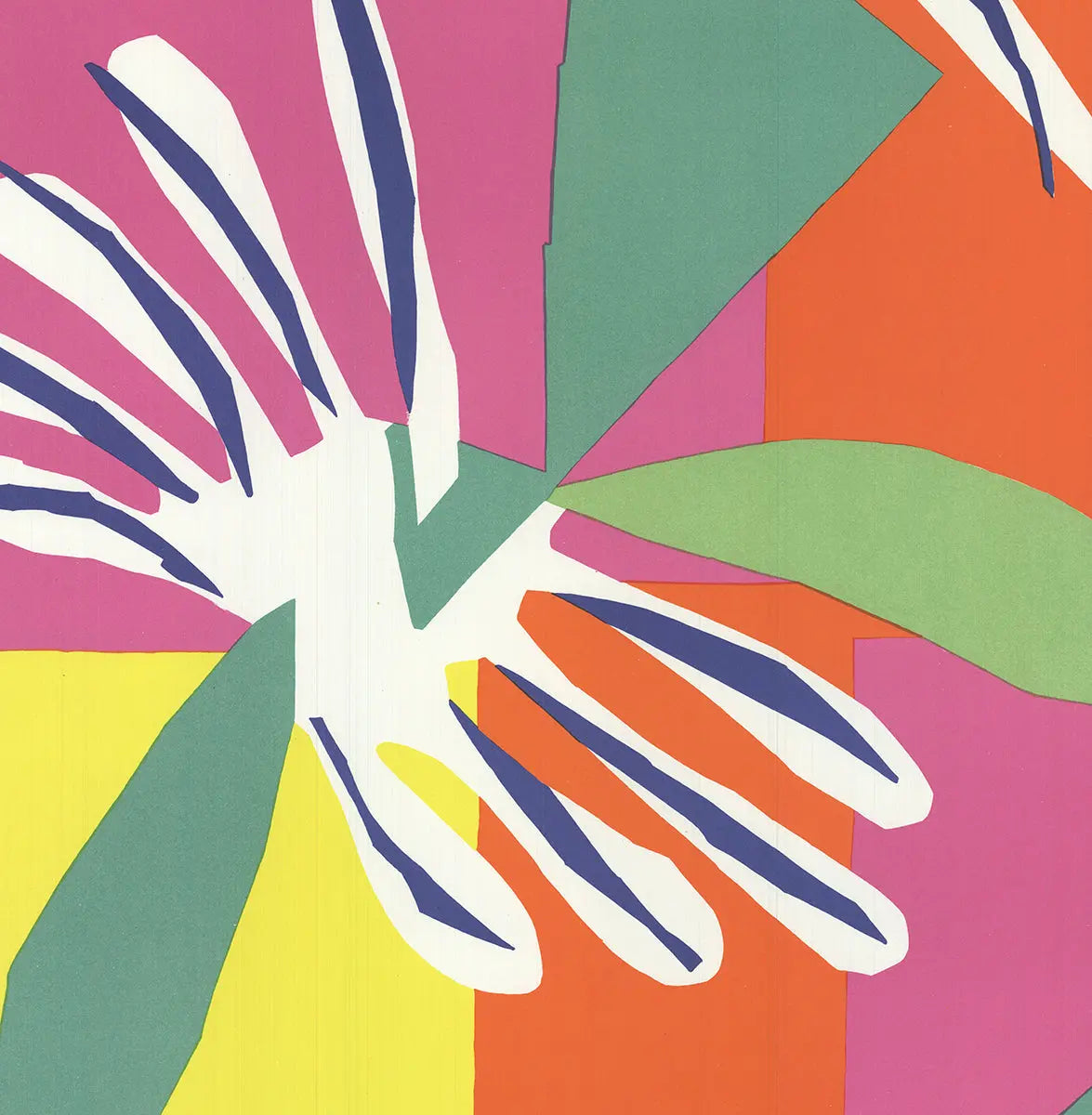 Large Henri Matisse Creole Dancer lithograph art poster from 1984 edition, showcasing vibrant dance figures and bold colors.