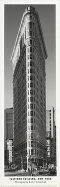 Henri Silberman Flatiron Building New York 1998 vertical art poster showcasing NYC architecture
