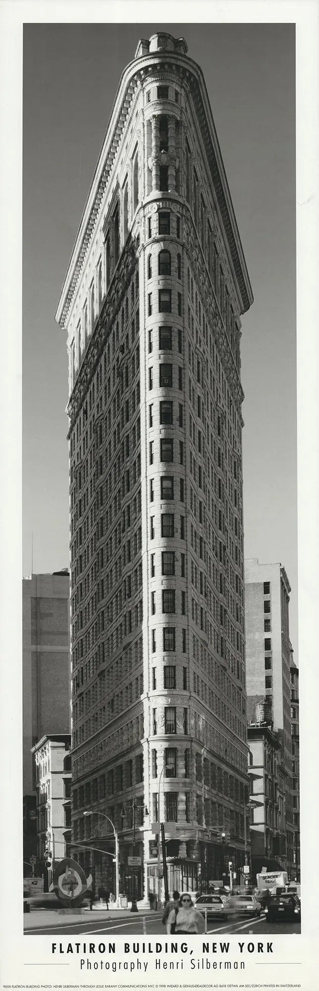 Henri Silberman Flatiron Building New York 1998 vertical art poster showcasing NYC architecture