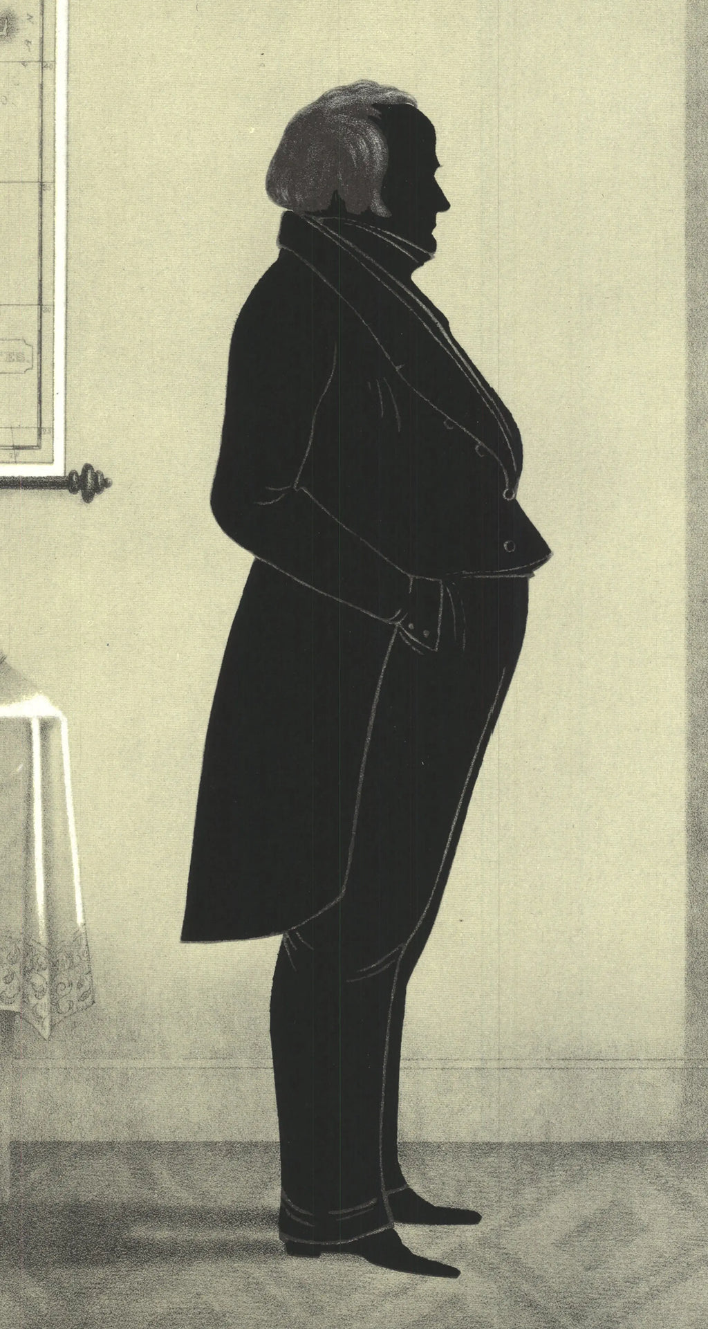 Henry Brown Daniel Webster 1965 portrait offset lithograph art print showing a detailed image of the historical figure's face and upper shoulders.