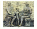 Henry Moore Family Group 1992 lithograph exhibition art poster print featuring a detailed lithograph by Henry Moore