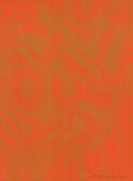 Henry Pearson signed Nue Orange 1975 abstract serigraph art print showing vibrant orange and geometric shapes on textured paper.