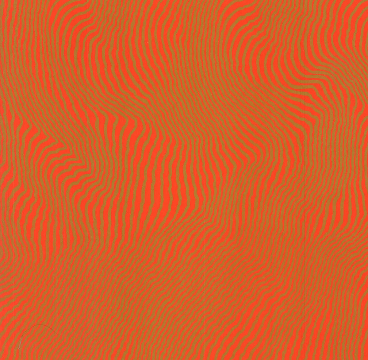 Henry Pearson signed Nue Orange 1975 abstract serigraph art print featuring vibrant orange and geometric shapes on paper.