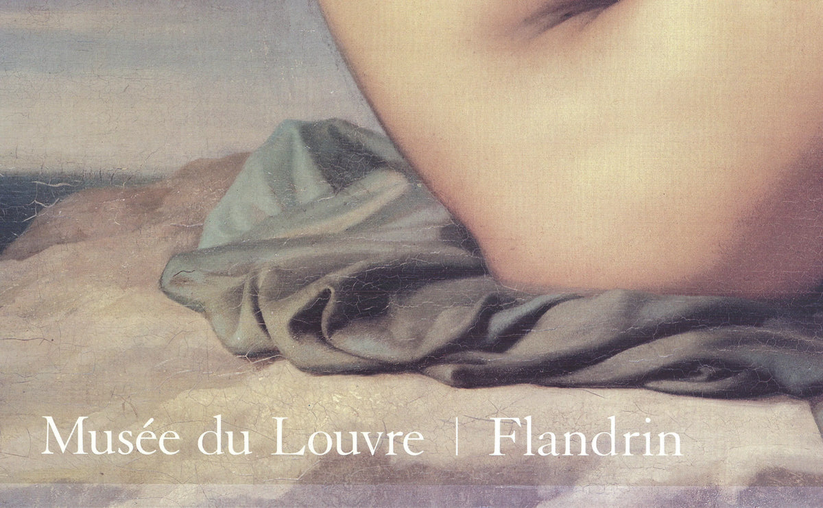 Hippolyte Flandrin portrait by the sea 1989 Louvre exhibition poster featuring a classical painting of a man in profile