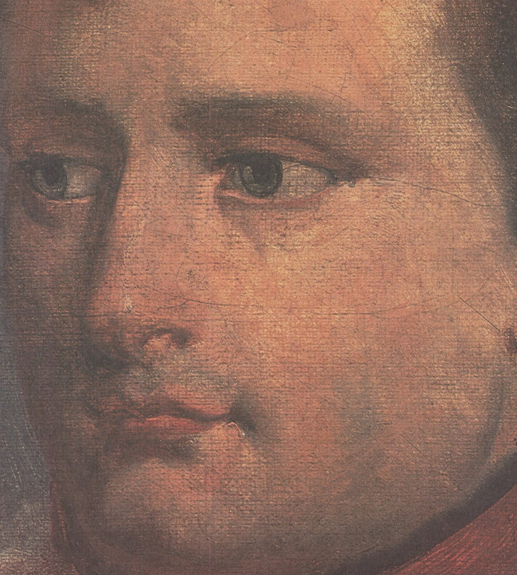 Horace Vernet portrait of Napoleon in 1972 offset lithograph art poster, featuring detailed historical artwork of Napoleon Bonaparte