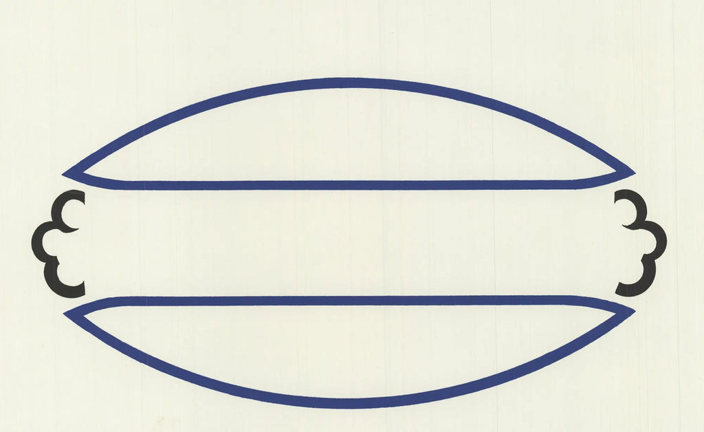 Original limited edition serigraph print by Ian Hamilton Finlay titled "Catameringue" from 1970, featuring vibrant abstract artwork.
