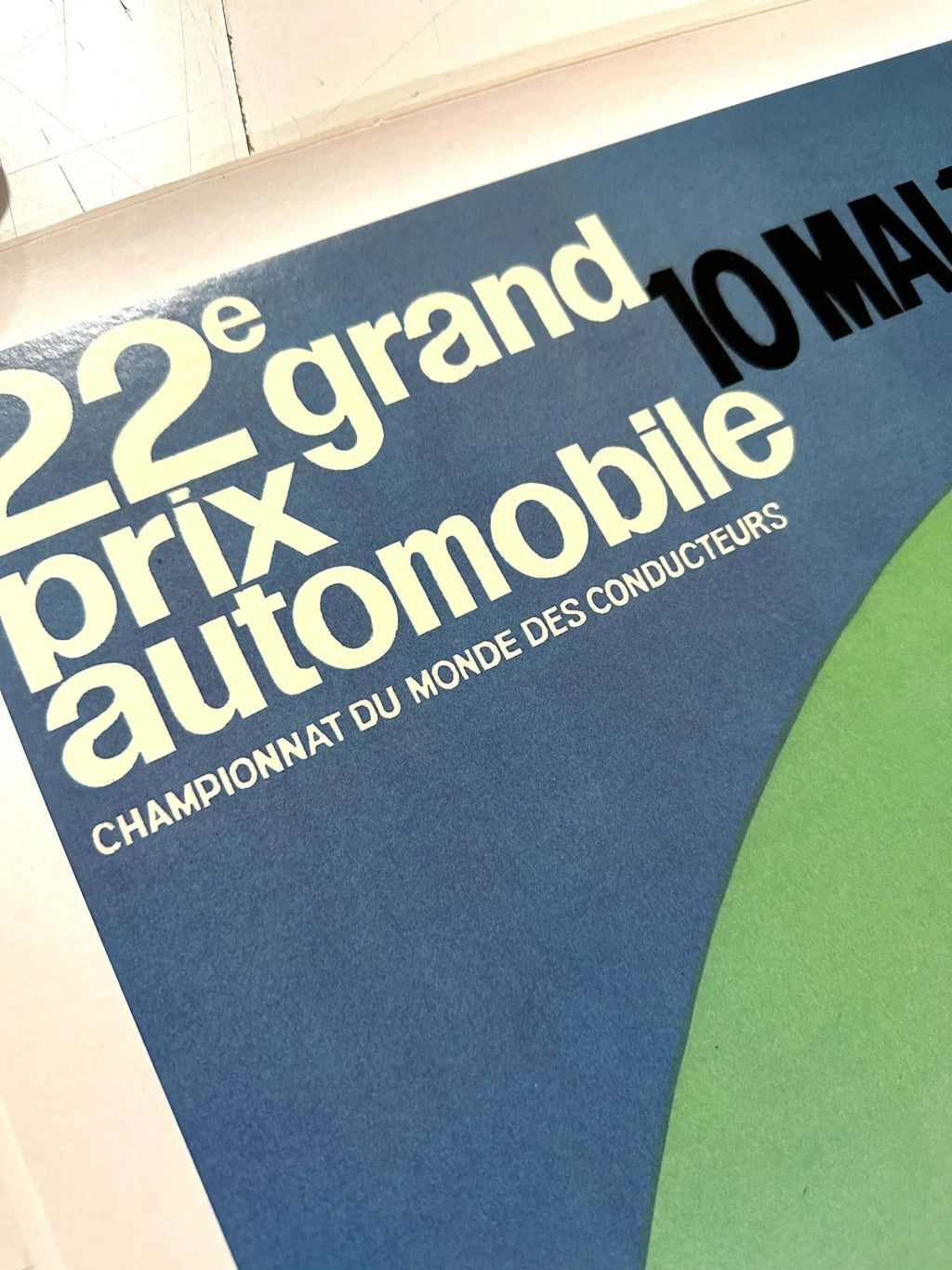 Vintage 1964 Monaco Grand Prix Formula 1 lithograph poster by J. Ramel showing race cars and race scene from the Monaco GP.