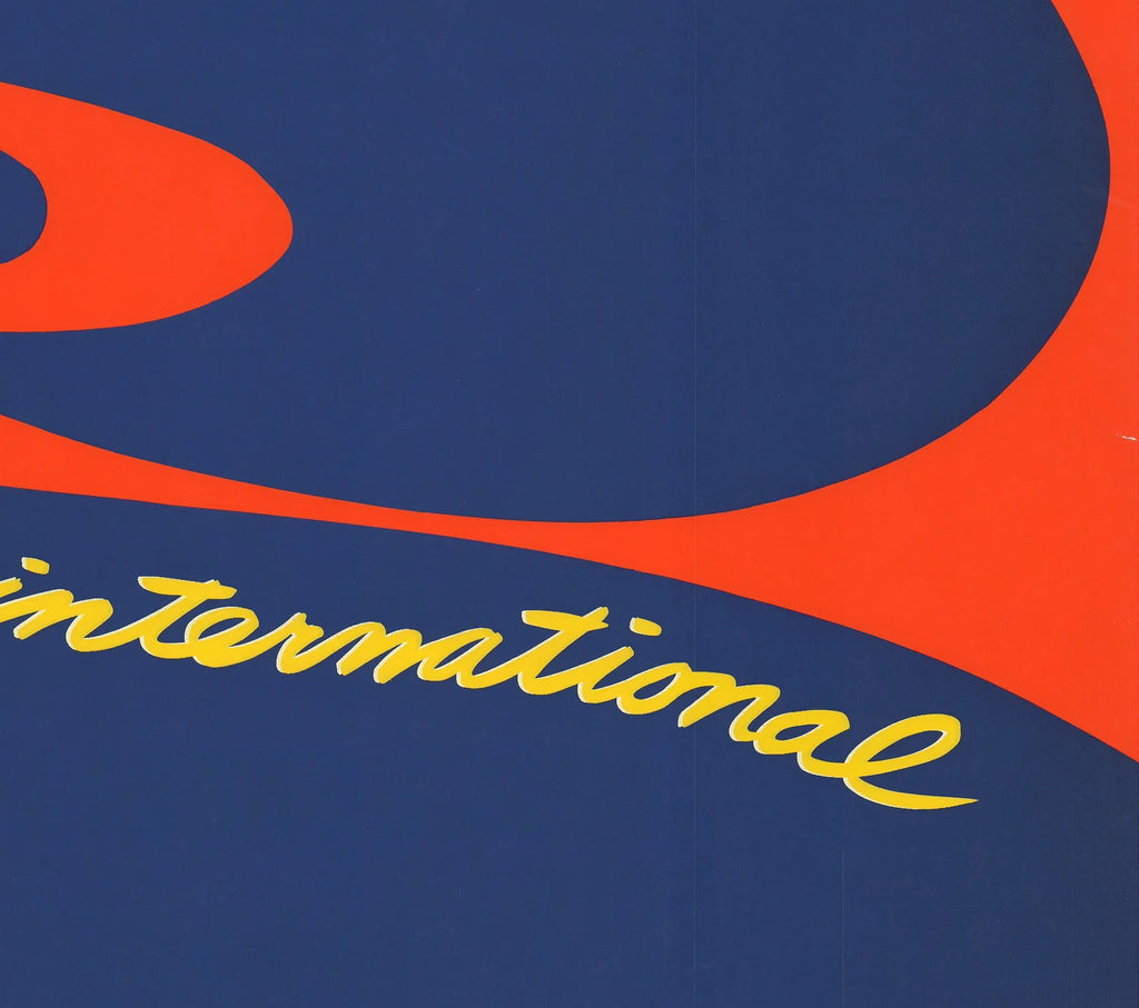 Signed Jack Youngerman 1977 Amnesty International serigraph art poster featuring abstract design and bold colors.
