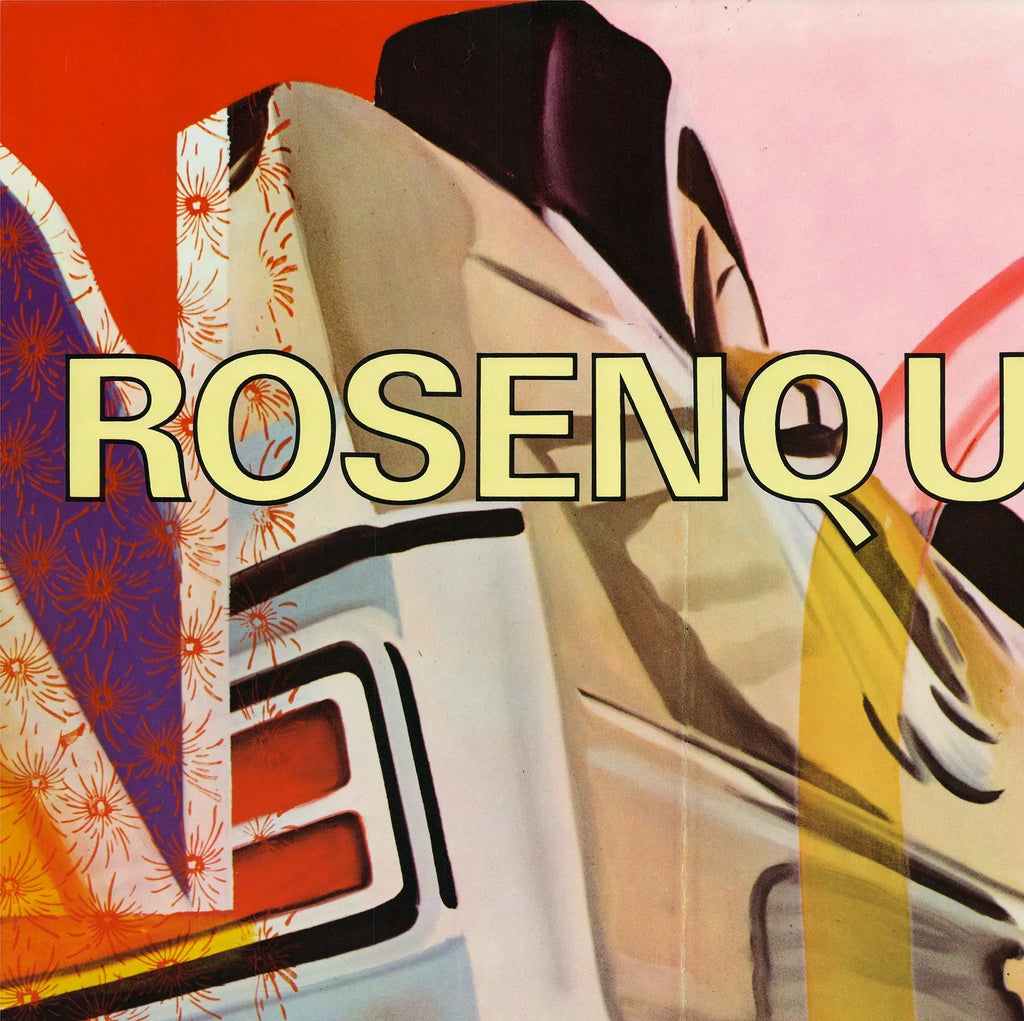 James Rosenquist 1972 Museum of Contemporary Art Chicago exhibition poster featuring abstract artwork by the artist.
