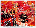 James Rosenquist Pearls Before Swine 1990 exhibition offset lithograph poster, featuring vibrant imagery and bold graphic design.