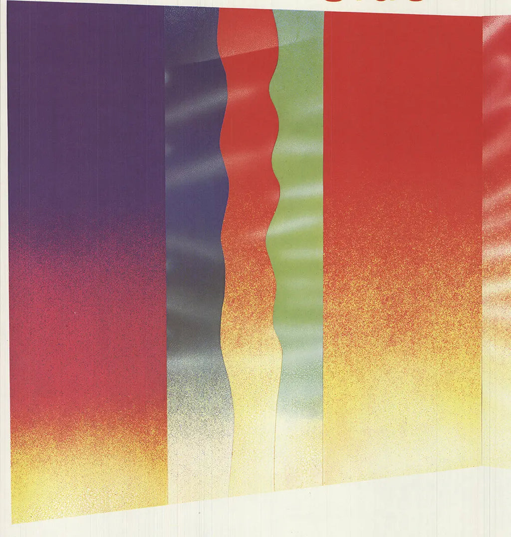 James Rosenquist Slush Thrust 1970 signed offset lithograph exhibition poster featuring bold abstract artwork by the artist.