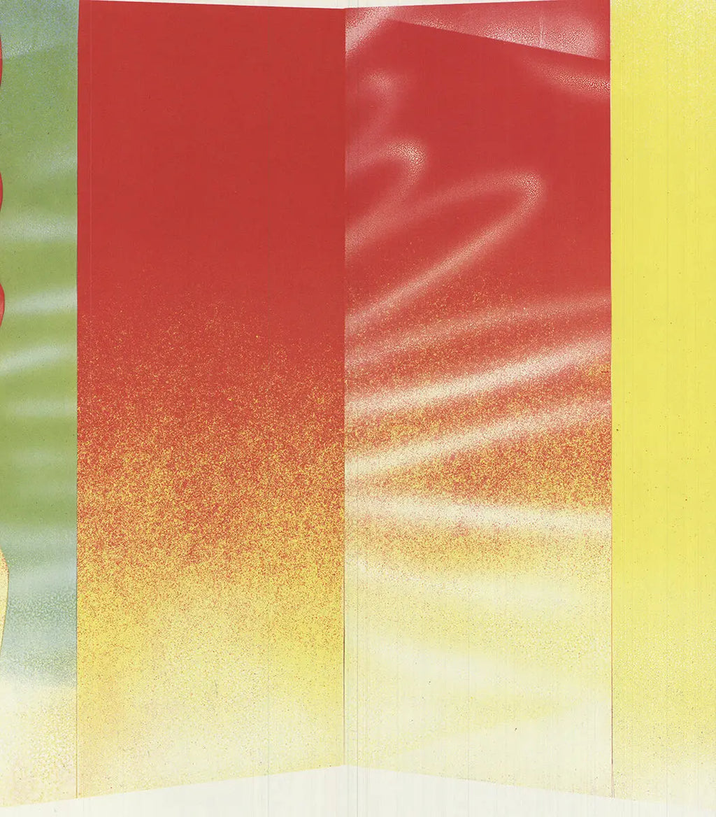 Signed James Rosenquist Slush Thrust 1970 offset lithograph exhibition poster featuring bold, abstract artwork by the artist.