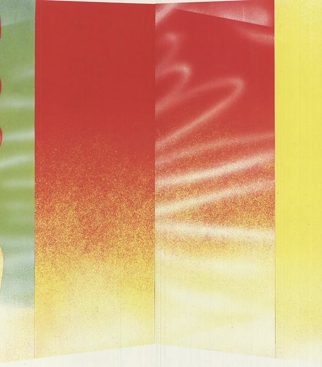 Signed James Rosenquist Slush Thrust 1970 offset lithograph exhibition poster featuring bold, abstract artwork by the artist.