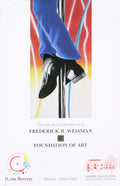 Original James Rosenquist Study for Fire Pole 1986 exhibition poster featuring abstract artwork and vibrant colors.