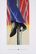 James Rosenquist Study for Fire Pole 1989 Pop Art lithograph poster featuring vibrant, abstract imagery by the artist.