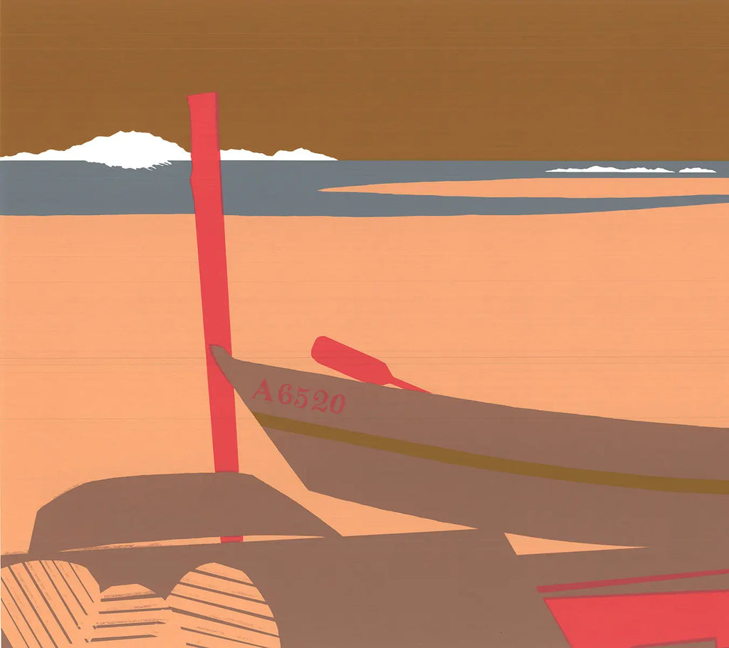 Jan Roy Cape Cod Coast 1984 original serigraph coastal poster showing scenic shoreline and ocean views.