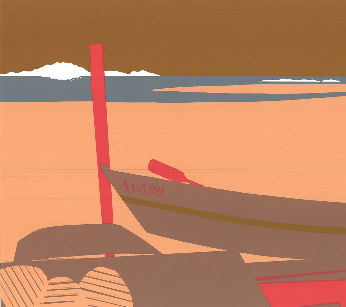Jan Roy Cape Cod Coast 1984 original serigraph coastal poster showing scenic shoreline and ocean views.