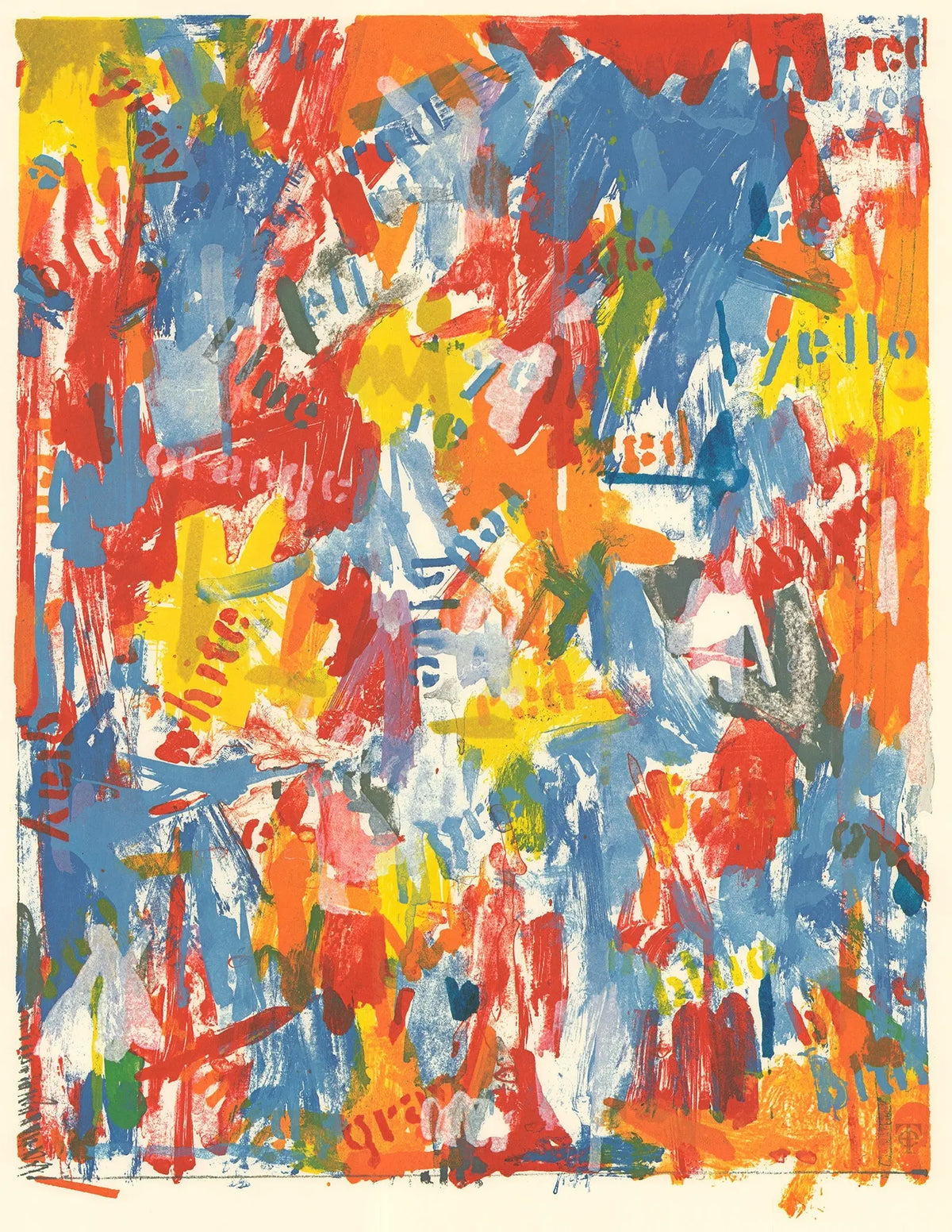 Jasper Johns Dayton's Gallery 12 original 1971 offset lithograph poster showing abstract artwork by the artist.