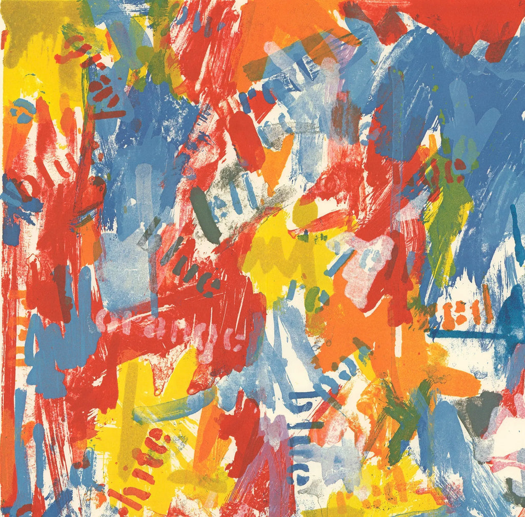 Jasper Johns Dayton's Gallery 12 original 1971 offset lithograph poster featuring abstract artwork by Jasper Johns.