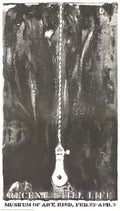Jasper Johns Recent Still Life Light Bulb 1968 original lithograph showing a light bulb with abstract background art.