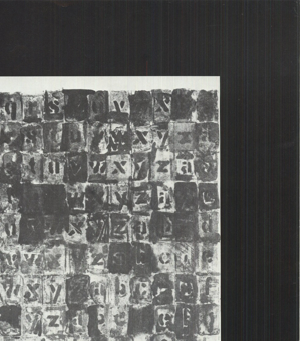 Jasper Johns signed Alphabets 1987 original offset lithograph art poster showcasing colorful alphabet designs and signature detail.