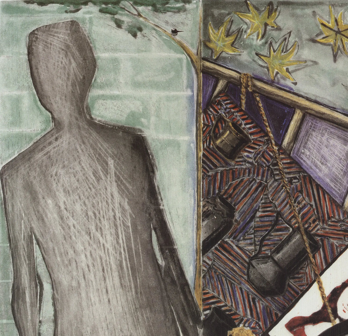 Jasper Johns Summer 1987 original exhibition offset lithograph poster featuring abstract artwork by Jasper Johns.