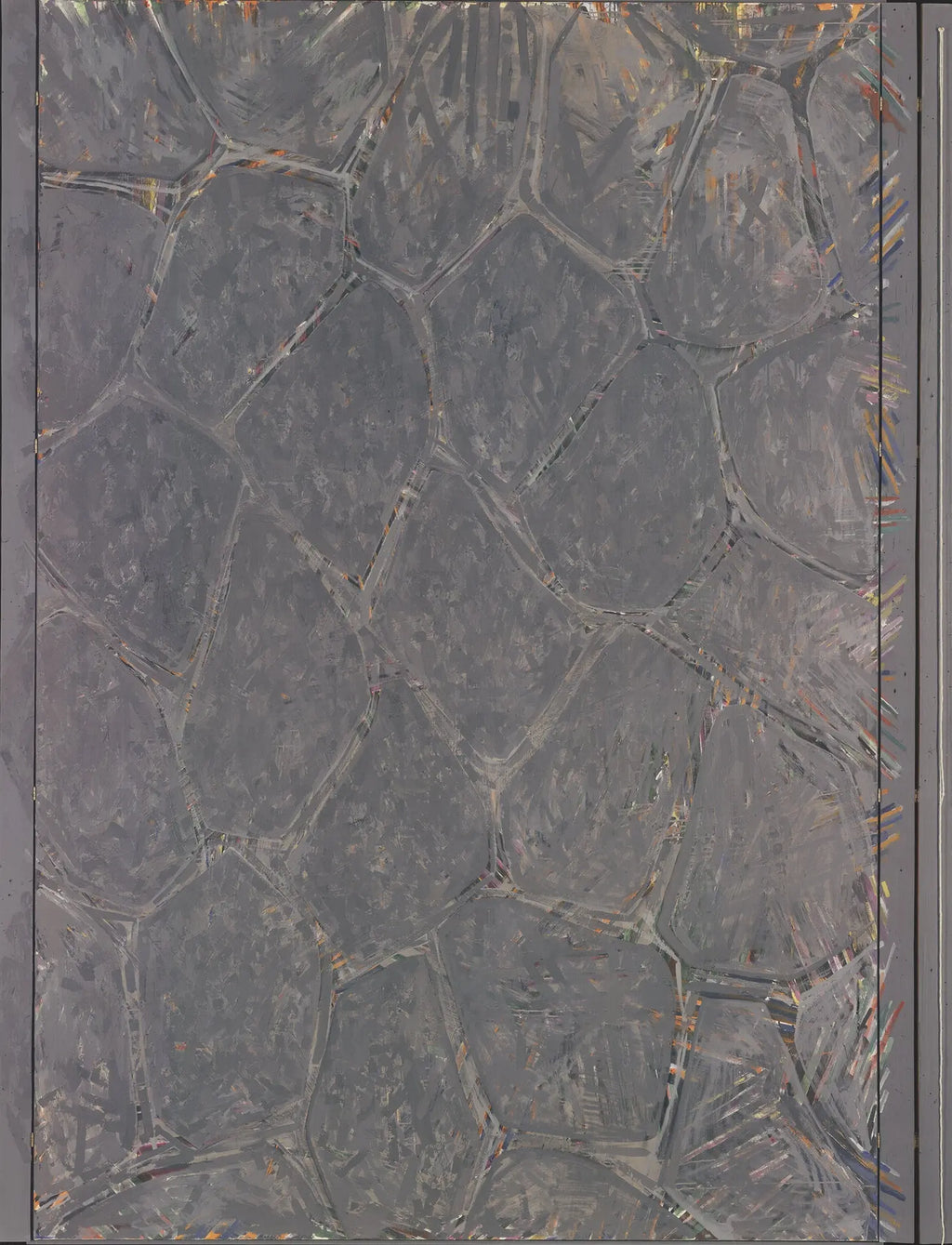 Jasper Johns Within 2007 offset lithograph exhibition poster featuring abstract artwork, displayed at the Metropolitan Museum.