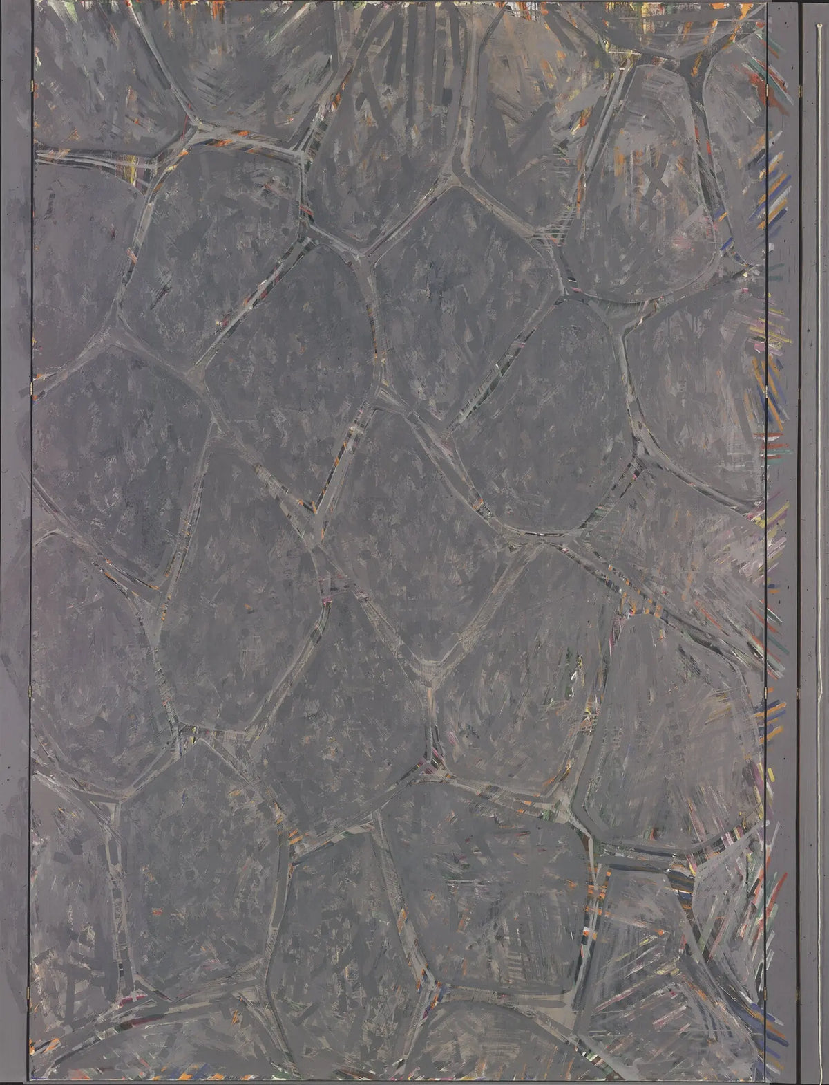 Jasper Johns Within 2007 offset lithograph exhibition poster featuring abstract artwork, displayed at the Metropolitan Museum.