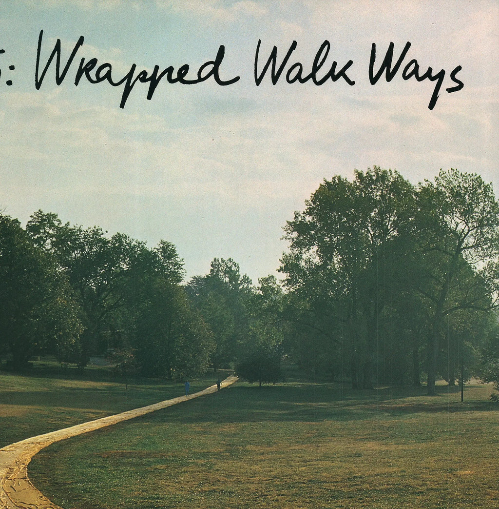 Original 1979 Christo signed lithograph poster of Wrapped Walk Ways, an iconic Javacheff Christo art exhibition print.