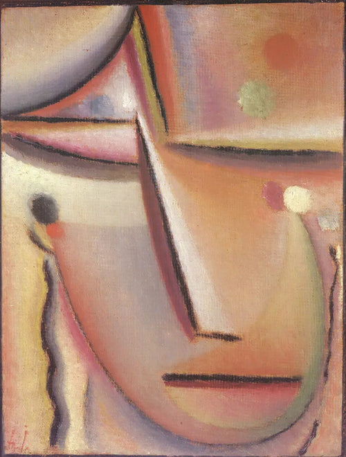Abstract lithograph art print of "The Prayer" by Alexej von Jawlensky, showcasing expressionist and abstract artistic style.