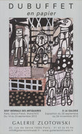 Limited edition Jean Dubuffet Sequence XXX 2012 offset lithograph poster featuring abstract artwork on paper background.