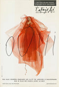 Large offset lithograph poster by Jean-Paul Goude for Galeries Lafayette Ouii 2001, featuring vibrant artwork and bold design.