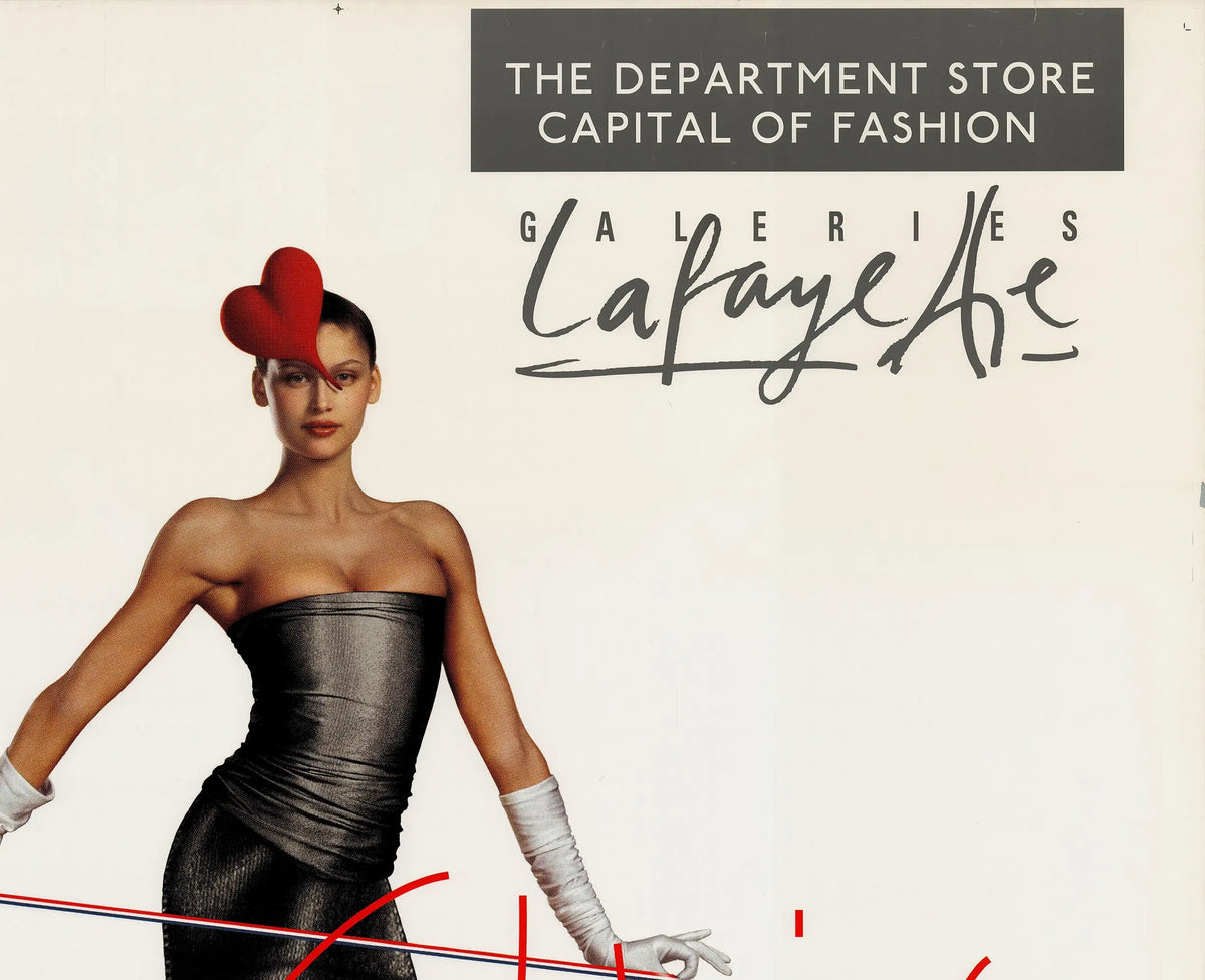 Large Jean-Paul Goude Galeries Lafayette So Chic 2001 offset lithograph poster showing vibrant artistic design and bold colors.