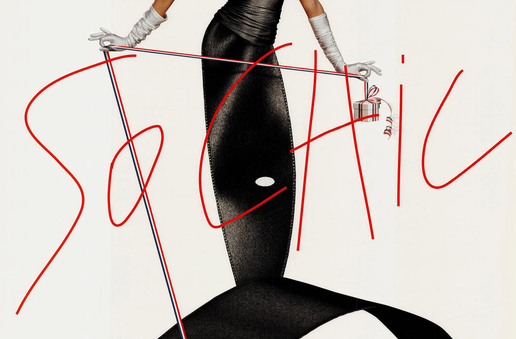Large offset lithograph poster by Jean-Paul Goude for Galeries Lafayette So Chic 2001, featuring vibrant, artistic visuals.