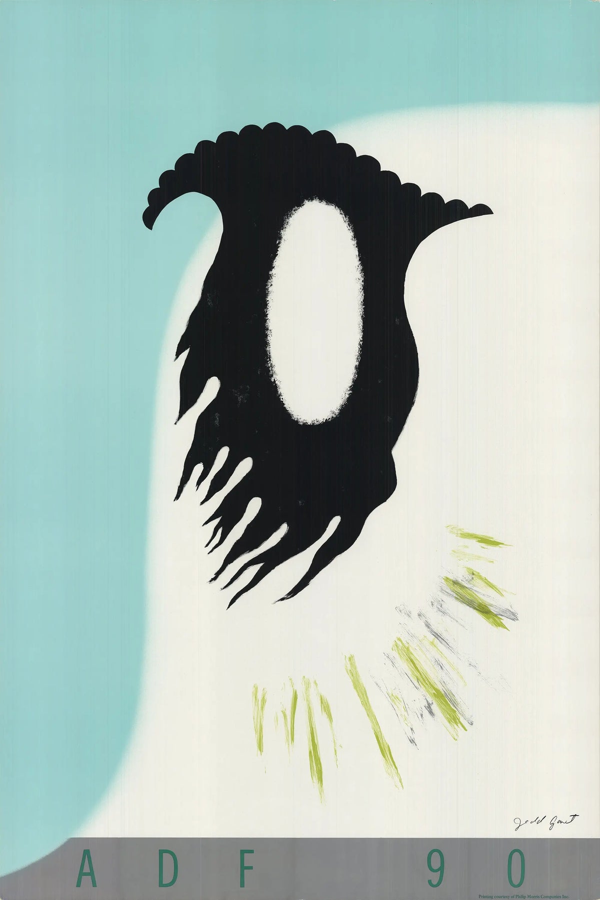 Original Jedd Garet American Dance Festival 1990 exhibition art poster showcasing abstract dance-themed artwork by Jedd Garet.